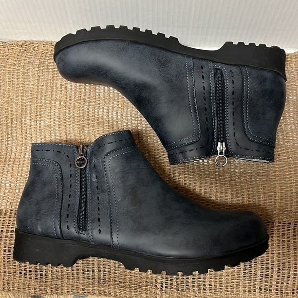 Jsport By Jambu Navy Blue Memory Foam Footbed Ankle Boot 11M - Picture 4 of 9